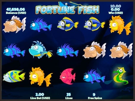 Символы в автомате Fortune Fish